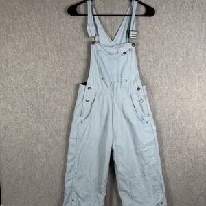 Roper Range Gear Denim Overall Youth XL Brown Quilted Lined Double Knee Zip Leg